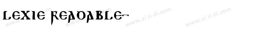 Lexie Readable字体转换